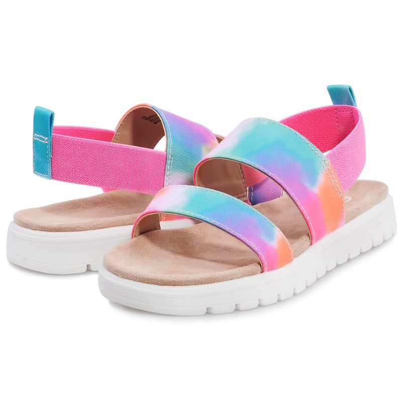 shoeslocker Little Girls Sandals Summer Shoes Open Toe Elastic Back Strap Sandals Flat for Little kids Size 3 - Image 4